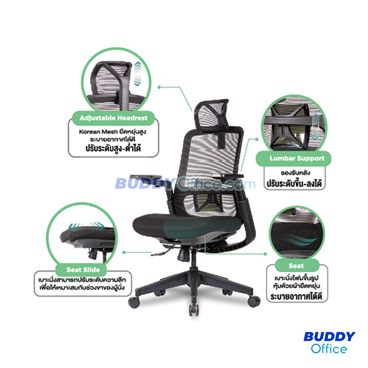 เก้าอี้เพื่อสุขภาพ LIBRA LITE-WCH