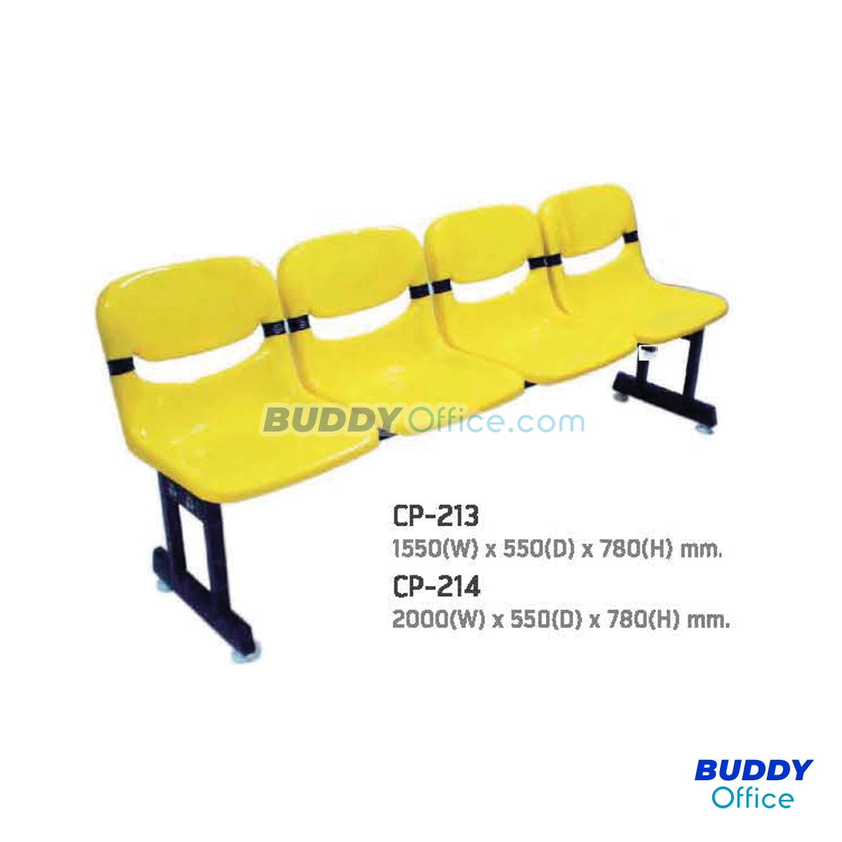 เก้าอี้แถว สำนักงาน จำนวน 4 ที่นั่ง พนักพิง CP214