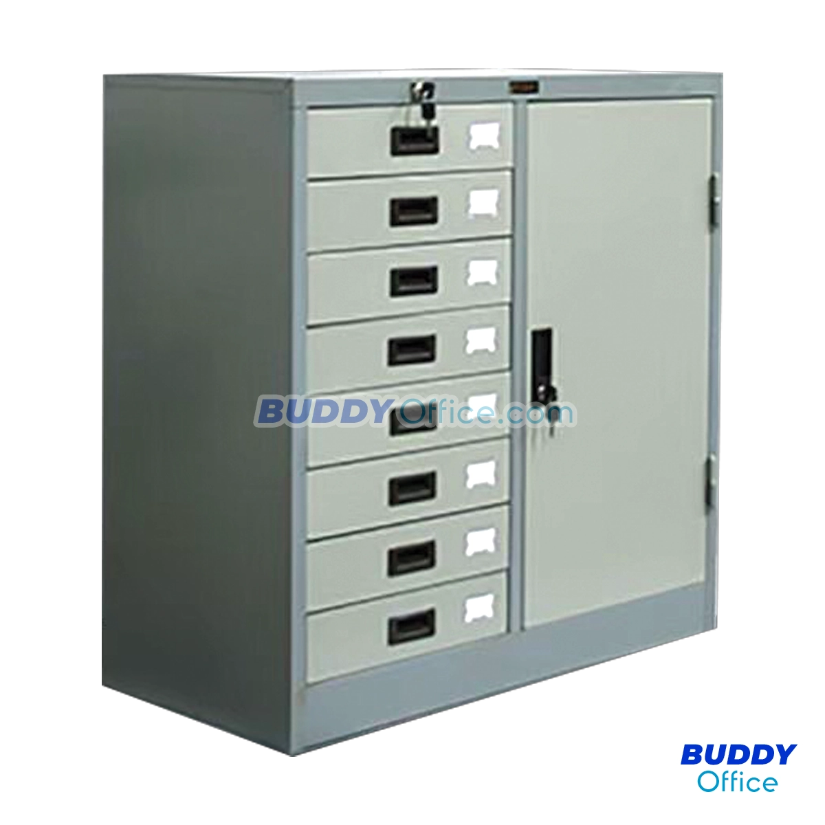 ตู้เหล็ก 8 ลิ้นชัก 1 บานประตู CD801