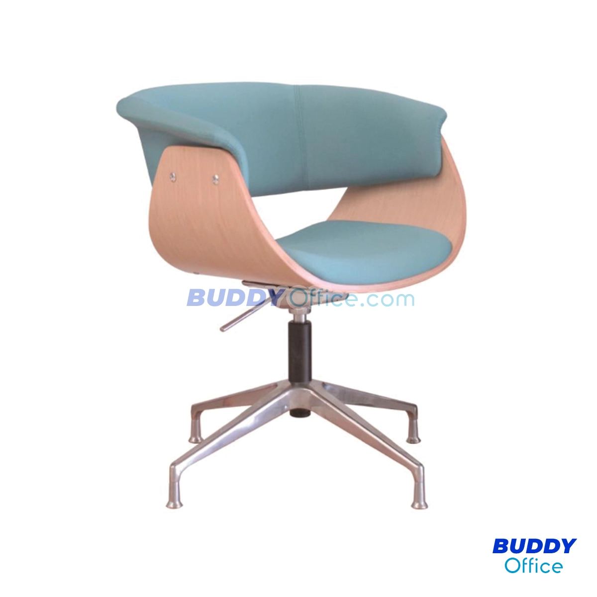 เก้าอี้พนักพิงโค้งเว้า มีล้อ PETER ผ้า PTR,PTS