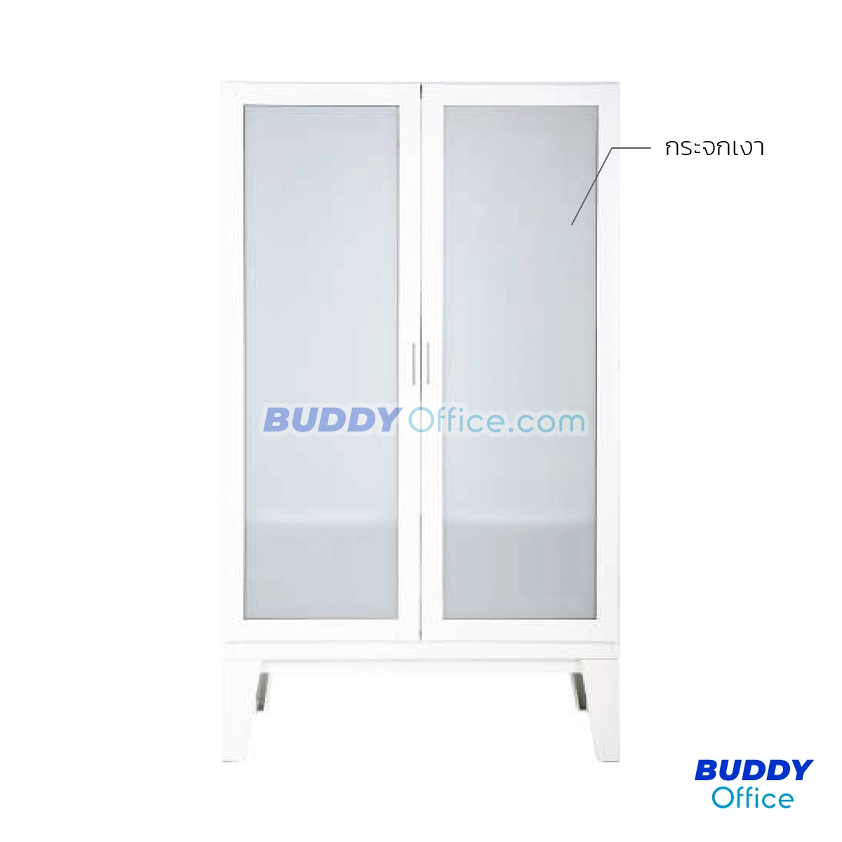 ตู้เสื้อผ้า 2 บานเปิดกระจกเงา WD022