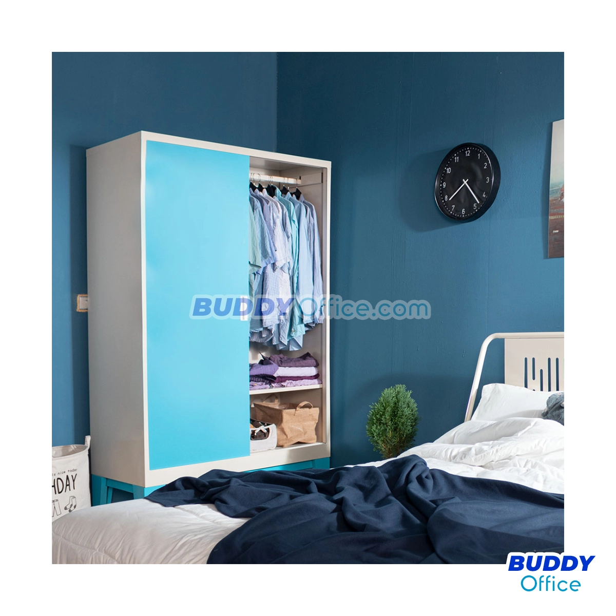 ตู้เสื้อผ้าบานเลื่อนทึบสูง WDC05
