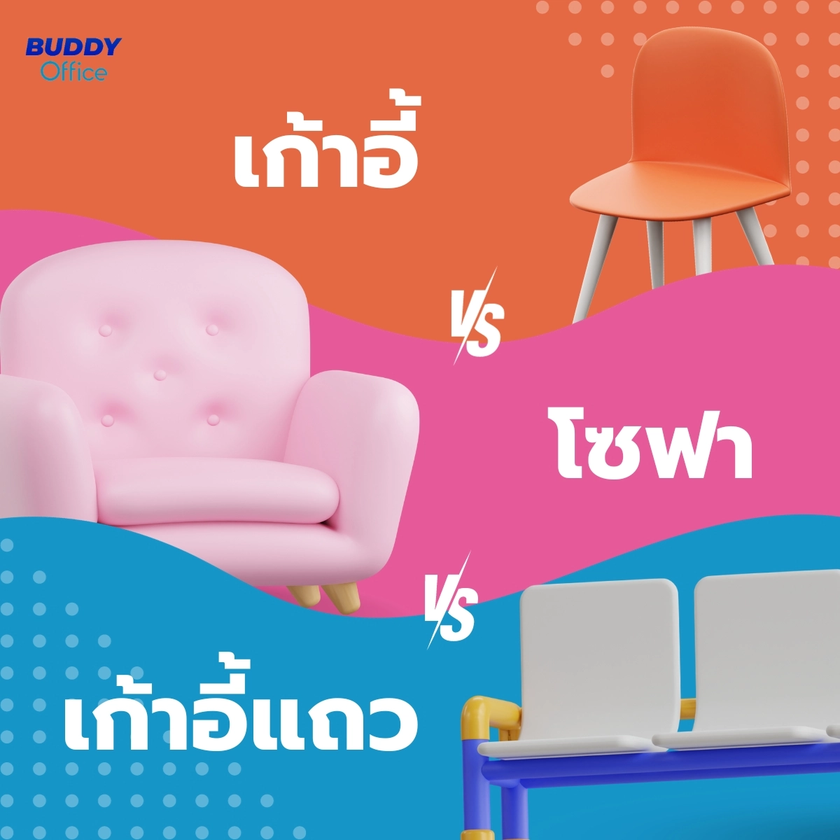เก้าอี้ โซฟา เก้าอี้แถว เลือกแบบไหนให้เหมาะกับธุรกิจ?