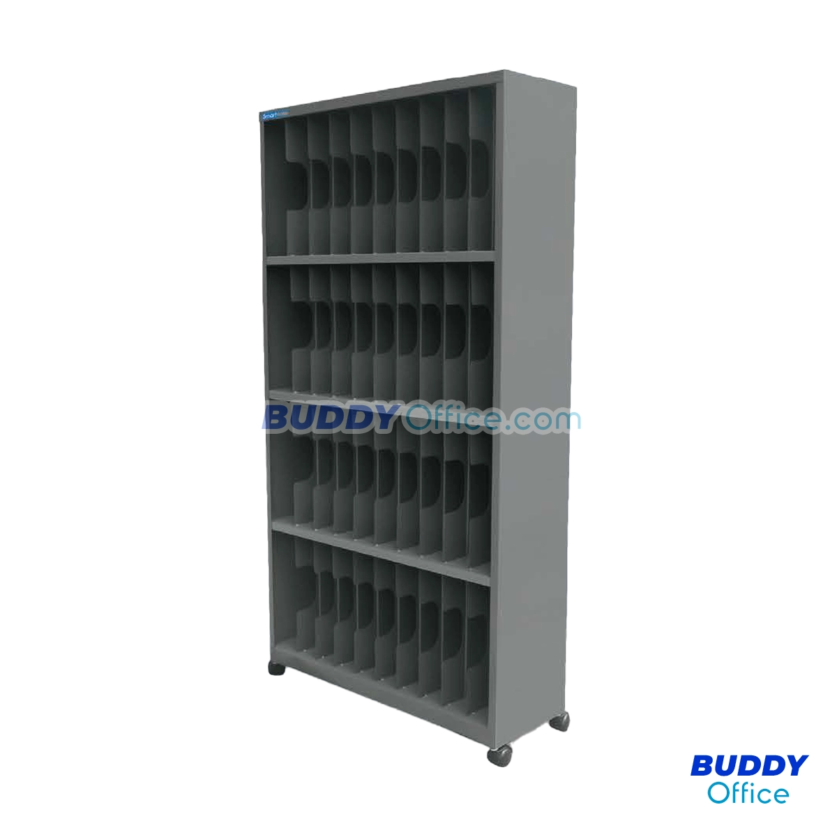ชั้นเหล็กวางแฟ้มตั้ง ล้อเลื่อน 40 ช่อง SS37