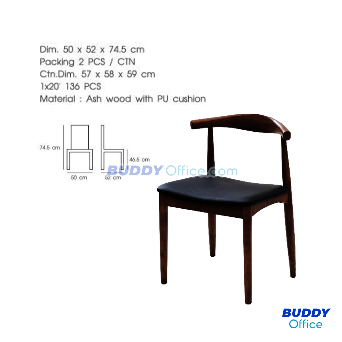 เก้าอี้เอนกประสงค์ไม้ BD92188