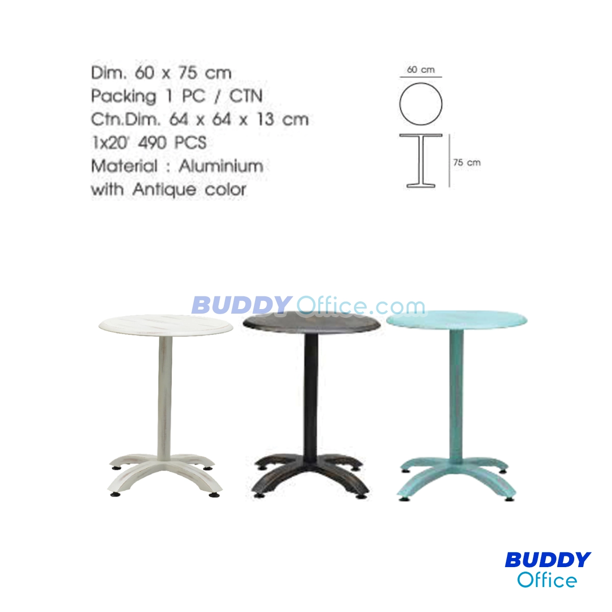 โต๊ะคาเฟ่ กลม BD94014ALAT