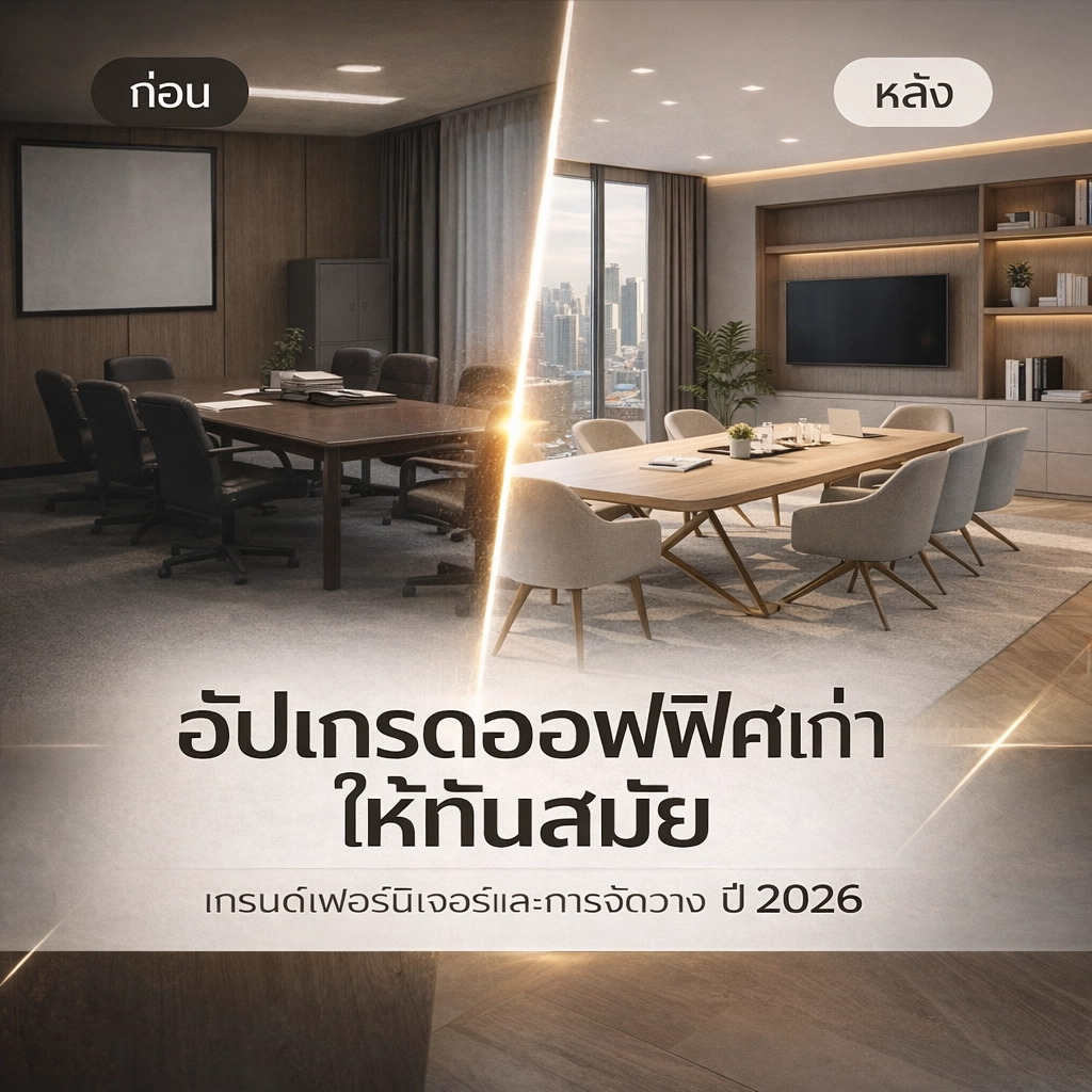 อัปเกรดออฟฟิศเก่าให้ทันสมัย : เทรนด์เฟอร์นิเจอร์ + การจัดวางปี 2026