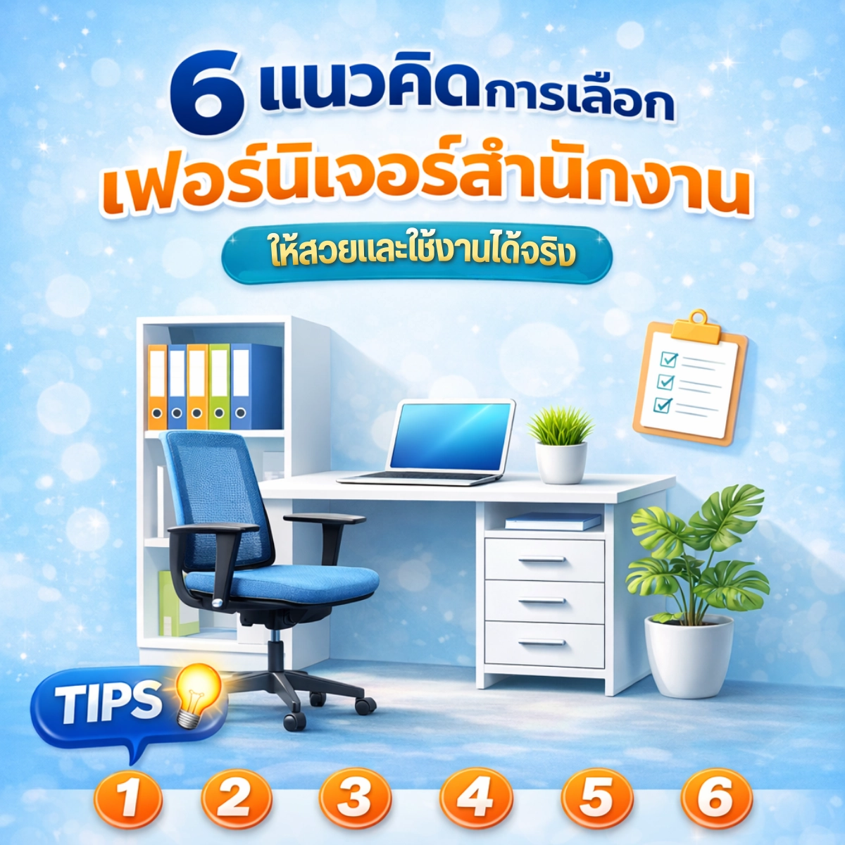 6 แนวคิดการเลือกเฟอร์นิเจอร์สำนักงาน ให้สวย ใช้งานได้จริง