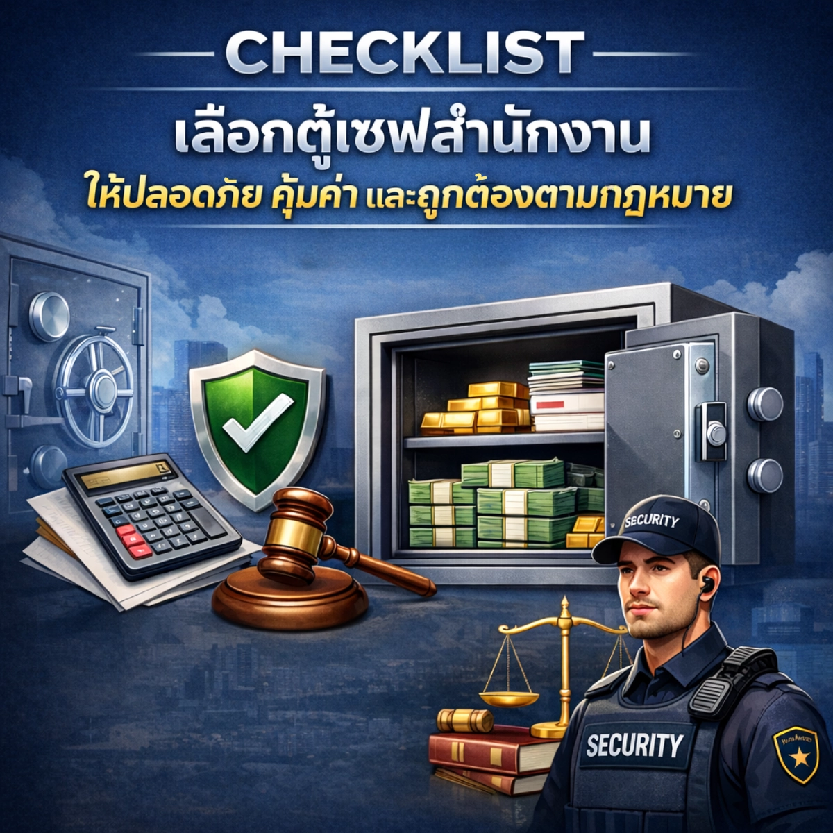 Checklist เลือกตู้เซฟสำนักงานให้ปลอดภัย คุ้มค่า และถูกต้องตามกฎหมาย (อัปเดตปี 2026)