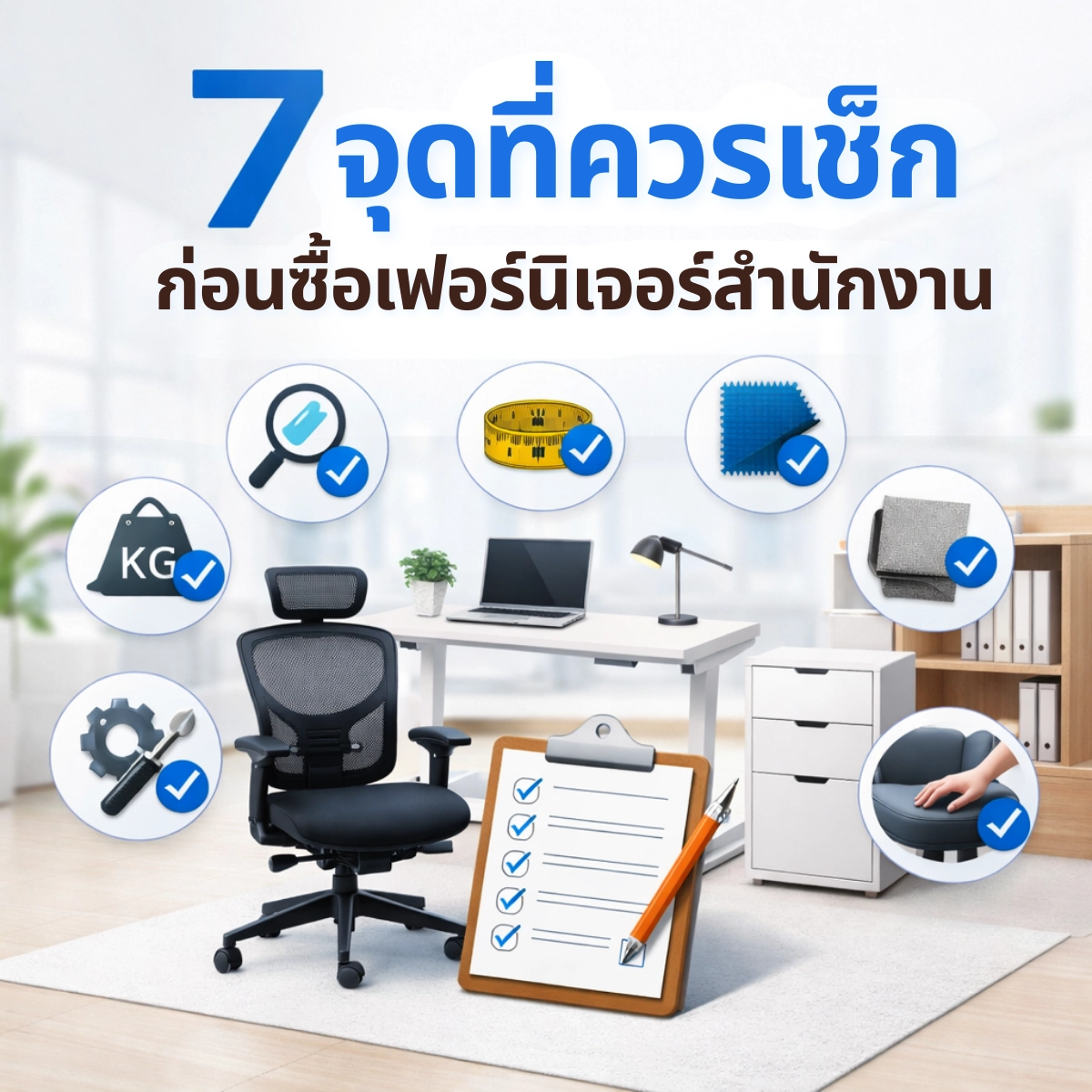7 จุดที่ควรเช็กก่อนซื้อเฟอร์นิเจอร์สำนักงาน