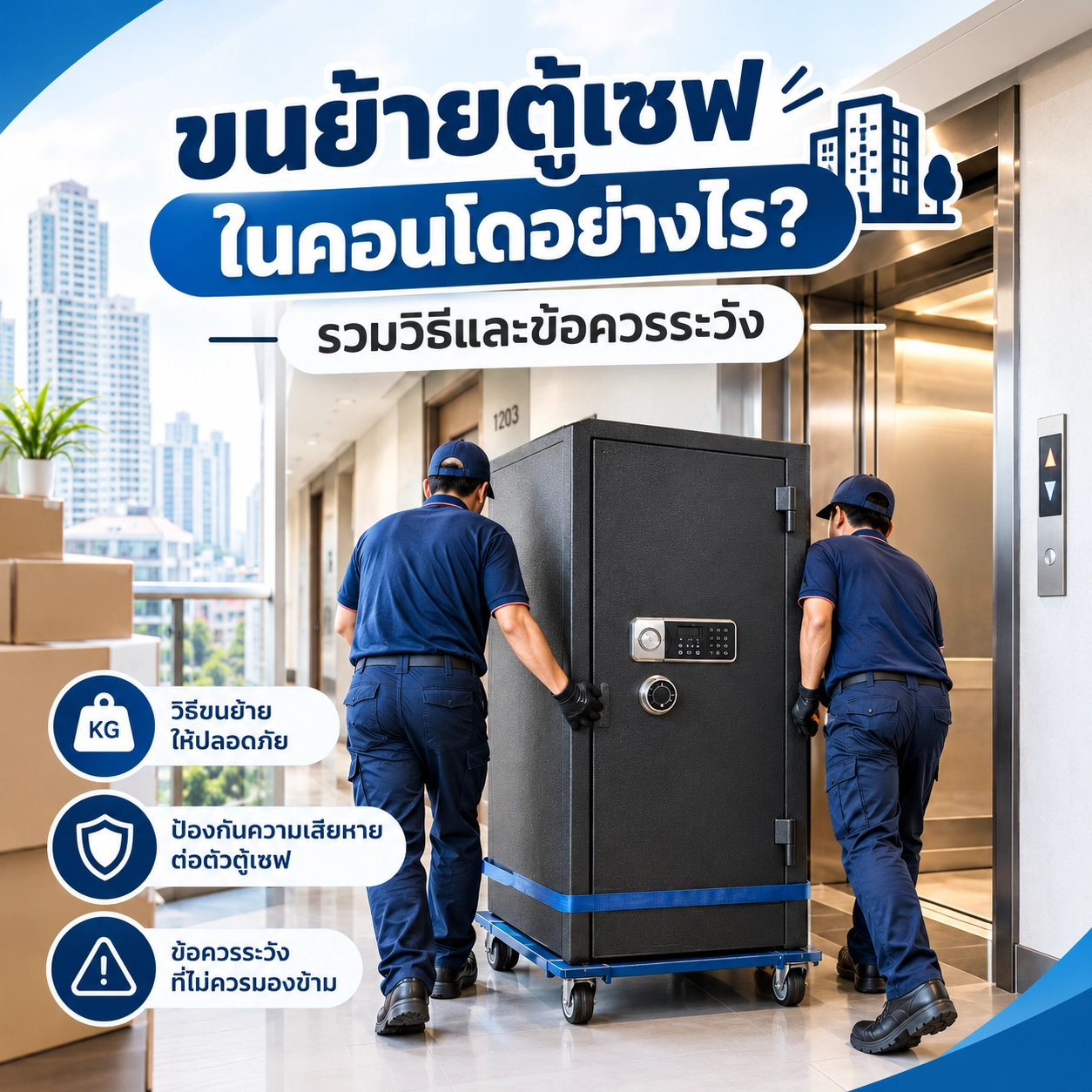 ขนย้ายตู้เซฟในคอนโดอย่างไร? รวมวิธีและข้อควรระวัง